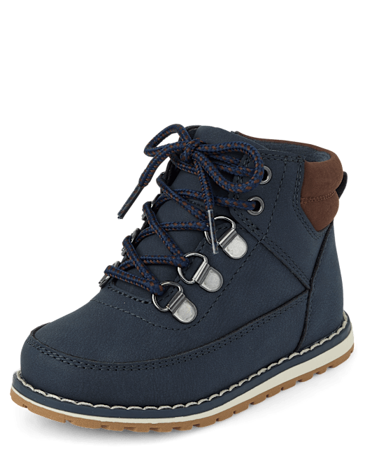 Toddler Boys Contrast Cuff Lace Up Boots The Children`s Place