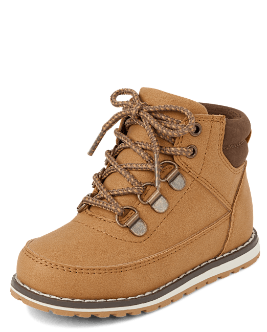 Toddler Boys Contrast Cuff Lace Up Boots The Children`s Place