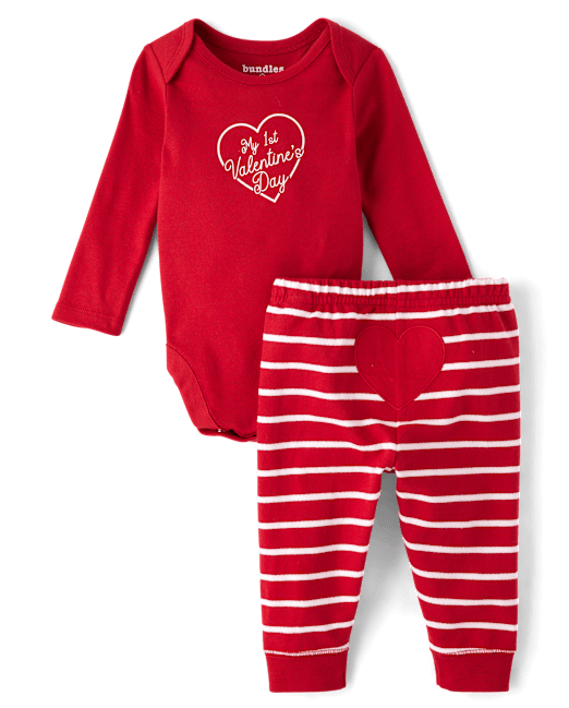 Unisex Baby First Valentine's Day 2-Piece Playwear Set The Children`s Place