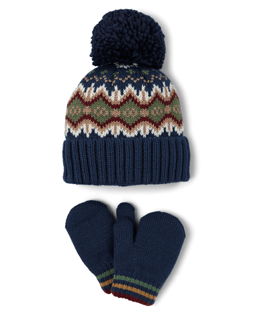 Комплект аксессуаров The Children's Place Toddler Boys Fairisle 2-Piece Cold Weather Set The Children`s Place