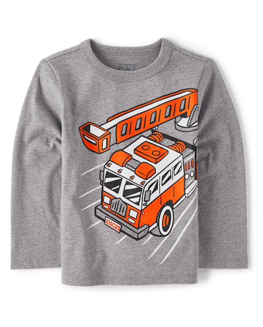 Baby And Toddler Boys Fire Truck Graphic Tee The Children`s Place