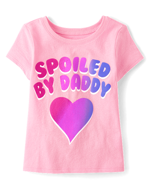 Baby And Toddler Girls Spoiled By Daddy Graphic Tee The Children`s Place