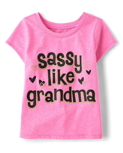 Baby And Toddler Girls Sassy Like Grandma Graphic Tee The Children`s Place