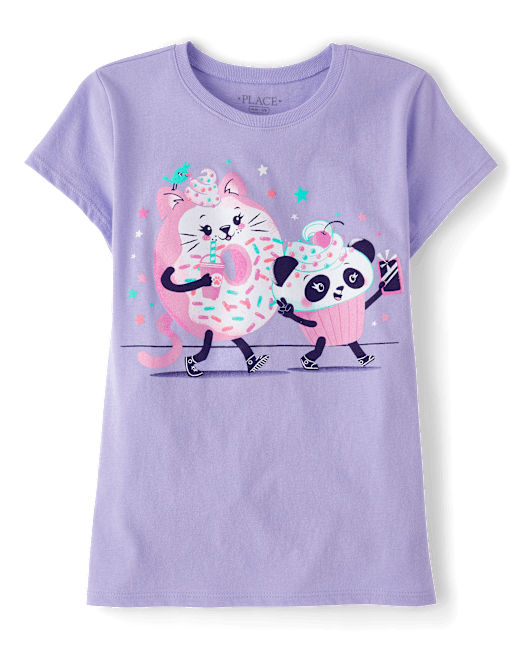 Girls Animal Dessert Graphic Tee The Children`s Place