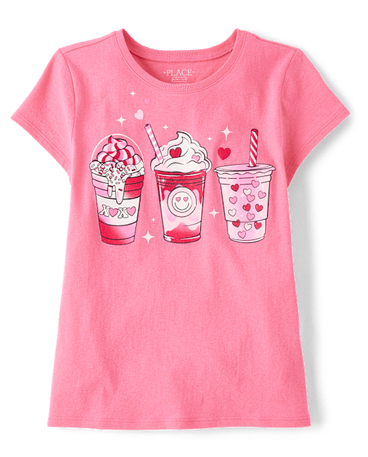 Girls Valentine's Day Milkshake Graphic Tee The Children`s Place