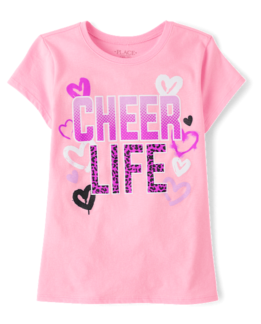 Girls Cheer Life Graphic Tee The Children`s Place