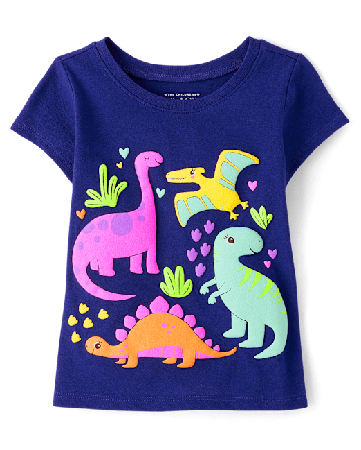 Baby And Toddler Girls Dino Graphic Tee The Children`s Place