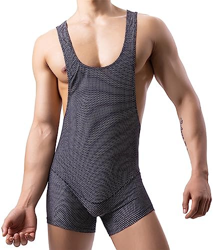 Защита паха SPNSSTCR Men's Athletic Supporters Bodysuit Wrestling Singlet Jumpsuit SPNSSTCR