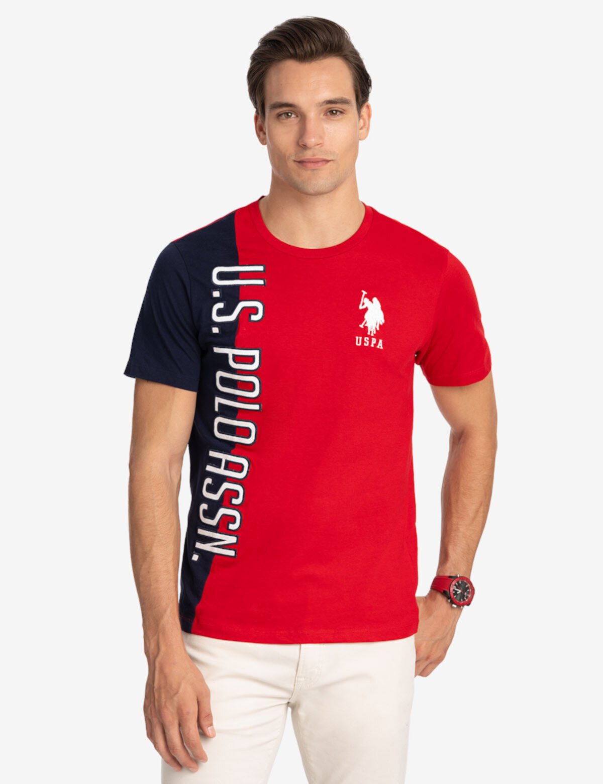 Мужская Футболка U.S. POLO ASSN. VERTICAL GRAPHIC COLORBLOCK U.S. POLO ASSN.