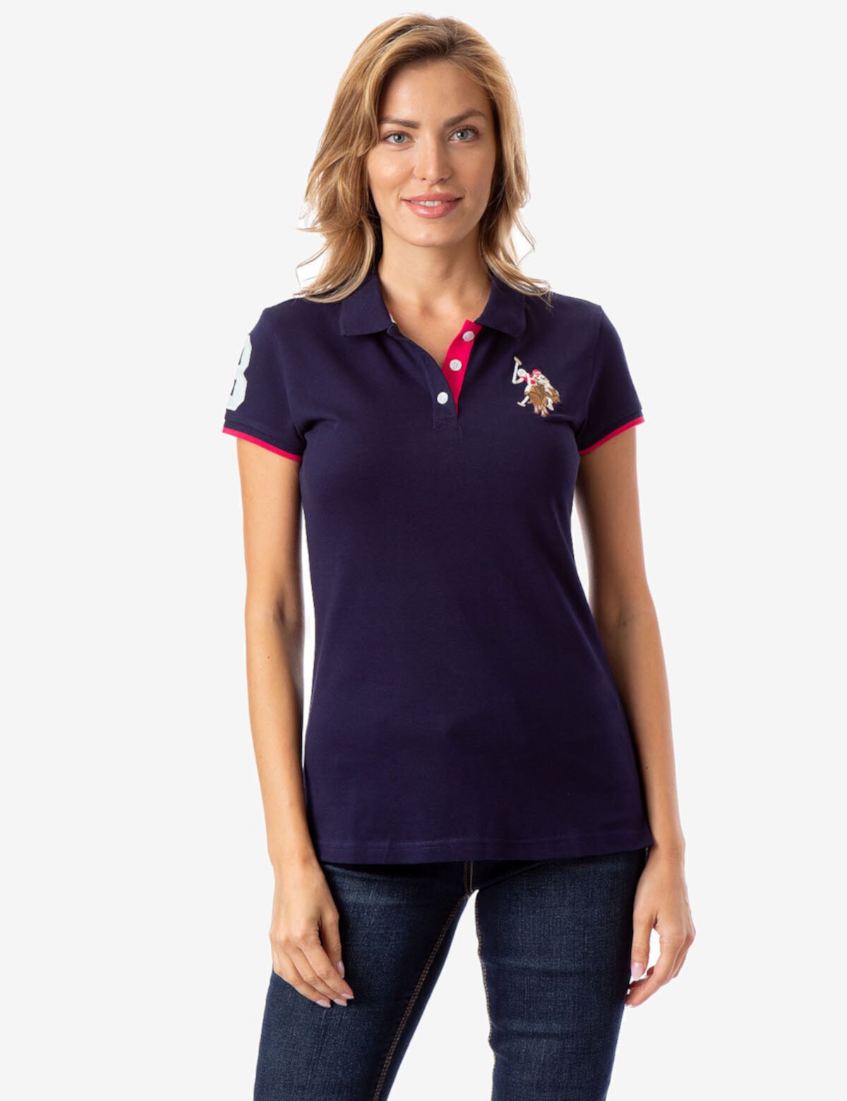 Женская Поло рубашка U.S. POLO ASSN. Multi Color Pique U.S. POLO ASSN.