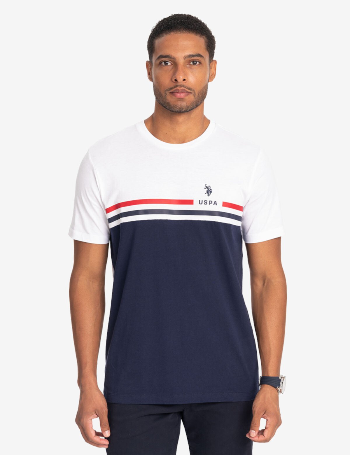 Мужская Футболка U.S. POLO ASSN. Stripe Print Jersey U.S. POLO ASSN.