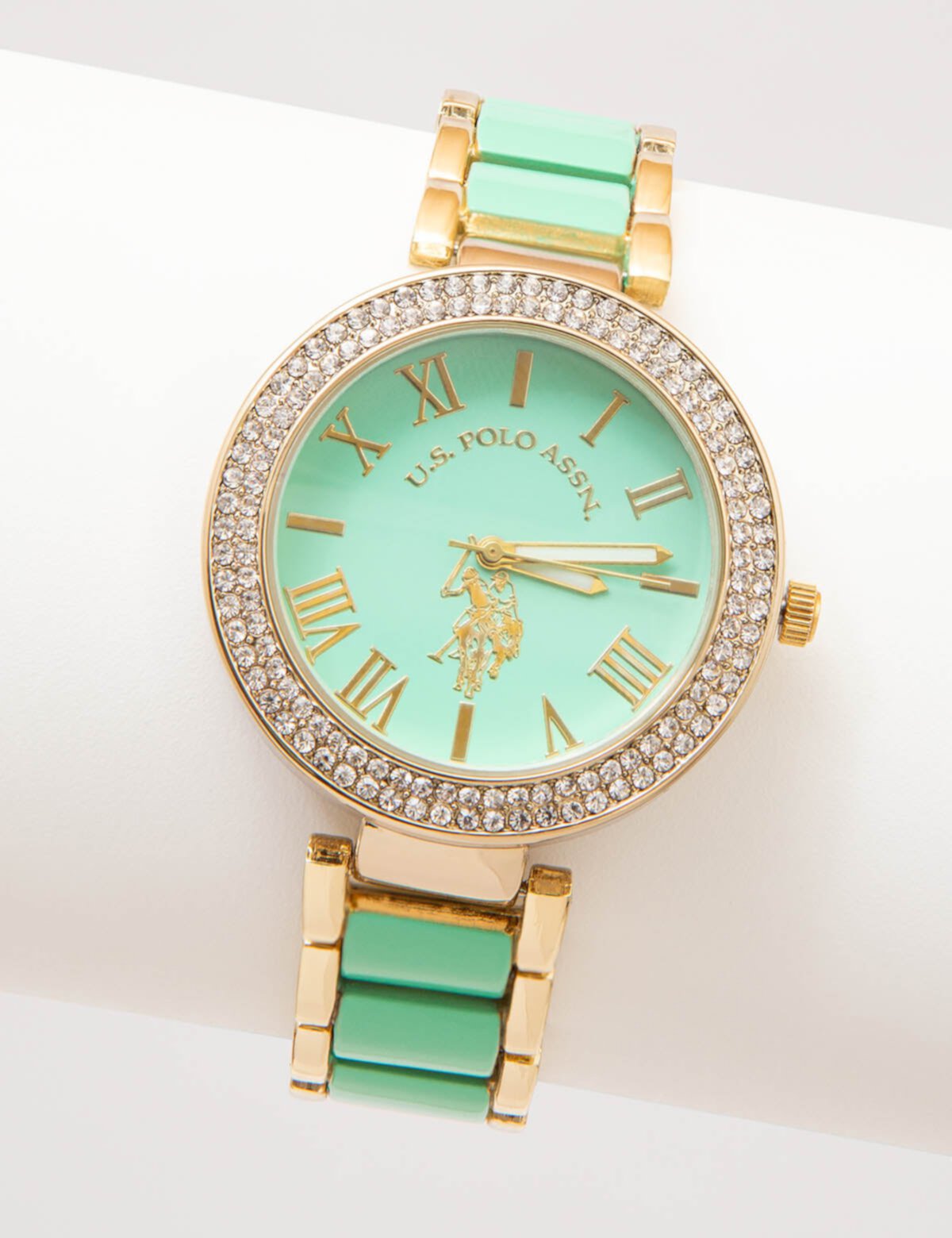 LADIES MINT LINK EMBELLISHED WATCH U.S. POLO ASSN.