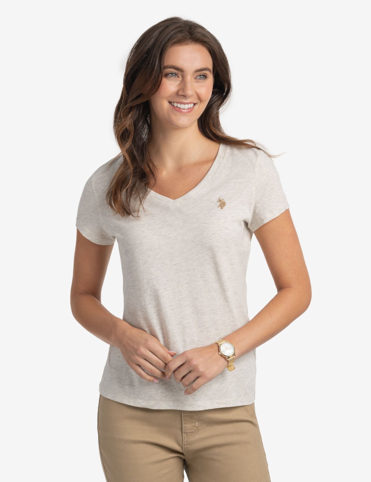 Женская Футболка U.S. POLO ASSN. V-NECK T-SHIRT U.S. POLO ASSN.