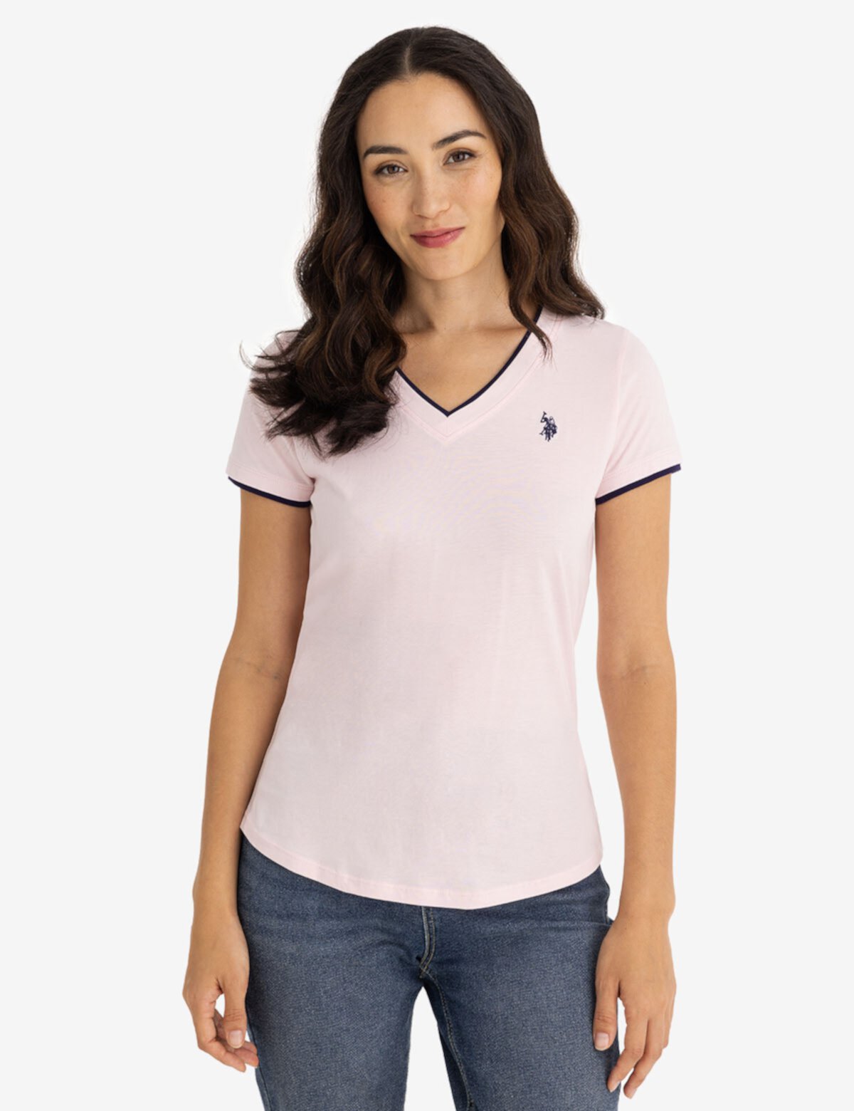 Женская Футболка U.S. POLO ASSN. Double Band V-Neck U.S. POLO ASSN.