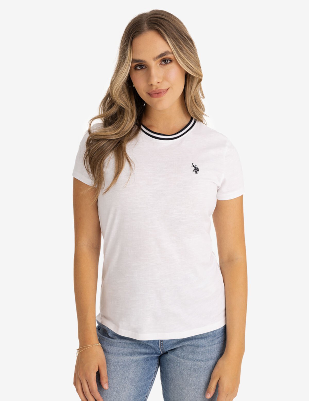 Женская Футболка U.S. POLO ASSN. RINGER NECK TRIM U.S. POLO ASSN.