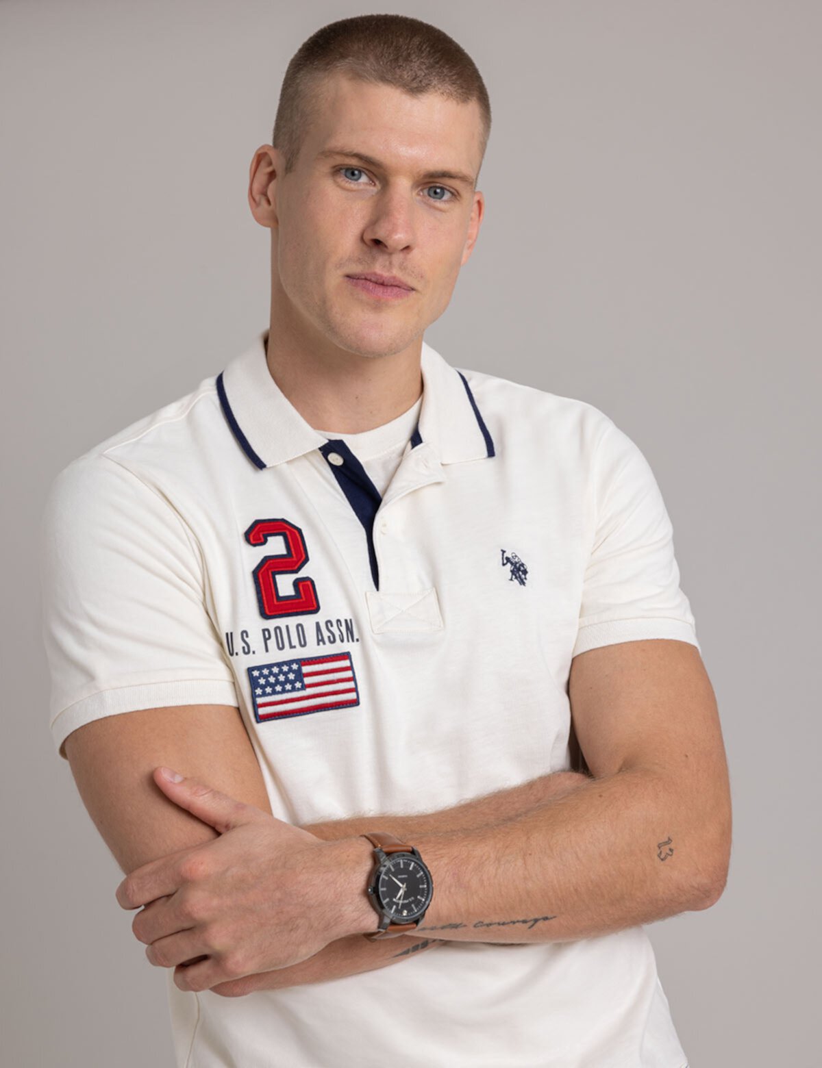 Мужская Поло рубашка U.S. POLO ASSN. Peached Jersey с Аппликацией U.S. POLO ASSN.