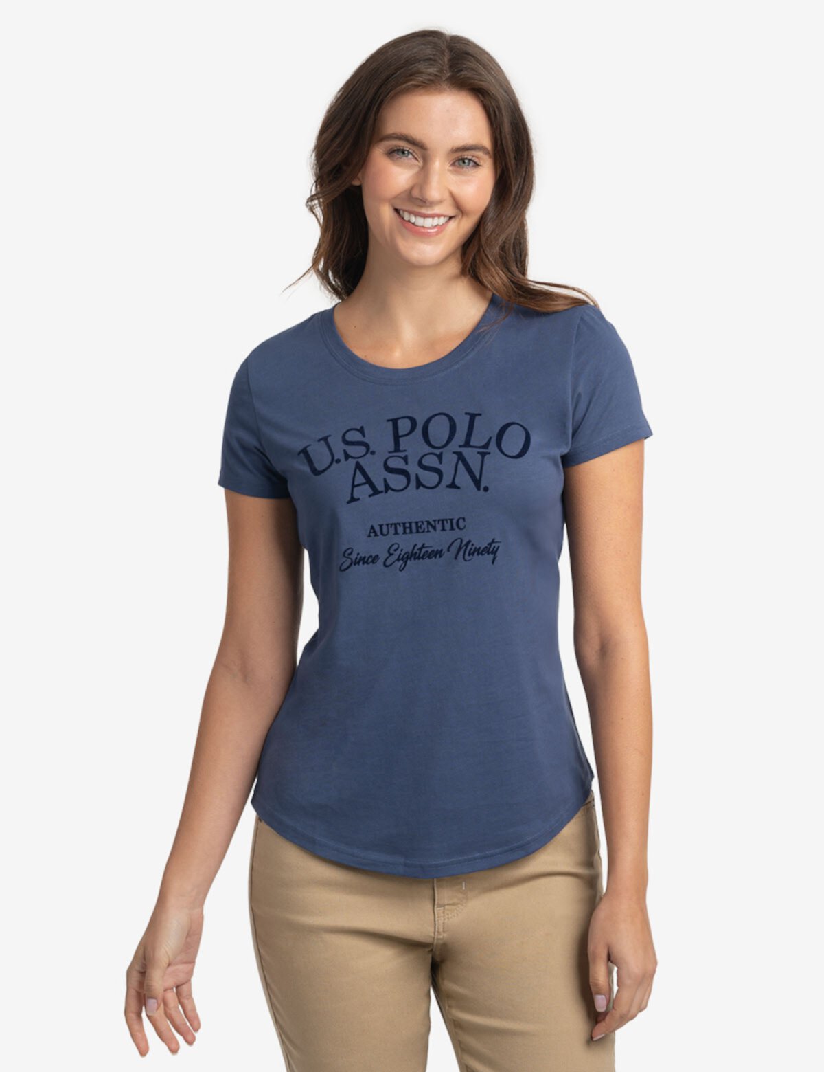 Женская Футболка U.S. POLO ASSN. Tonal Flocked Semi Scoop U.S. POLO ASSN.