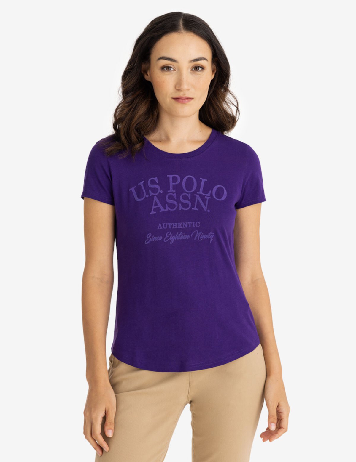 Женская Футболка U.S. POLO ASSN. Tonal Flocked Semi Scoop U.S. POLO ASSN.