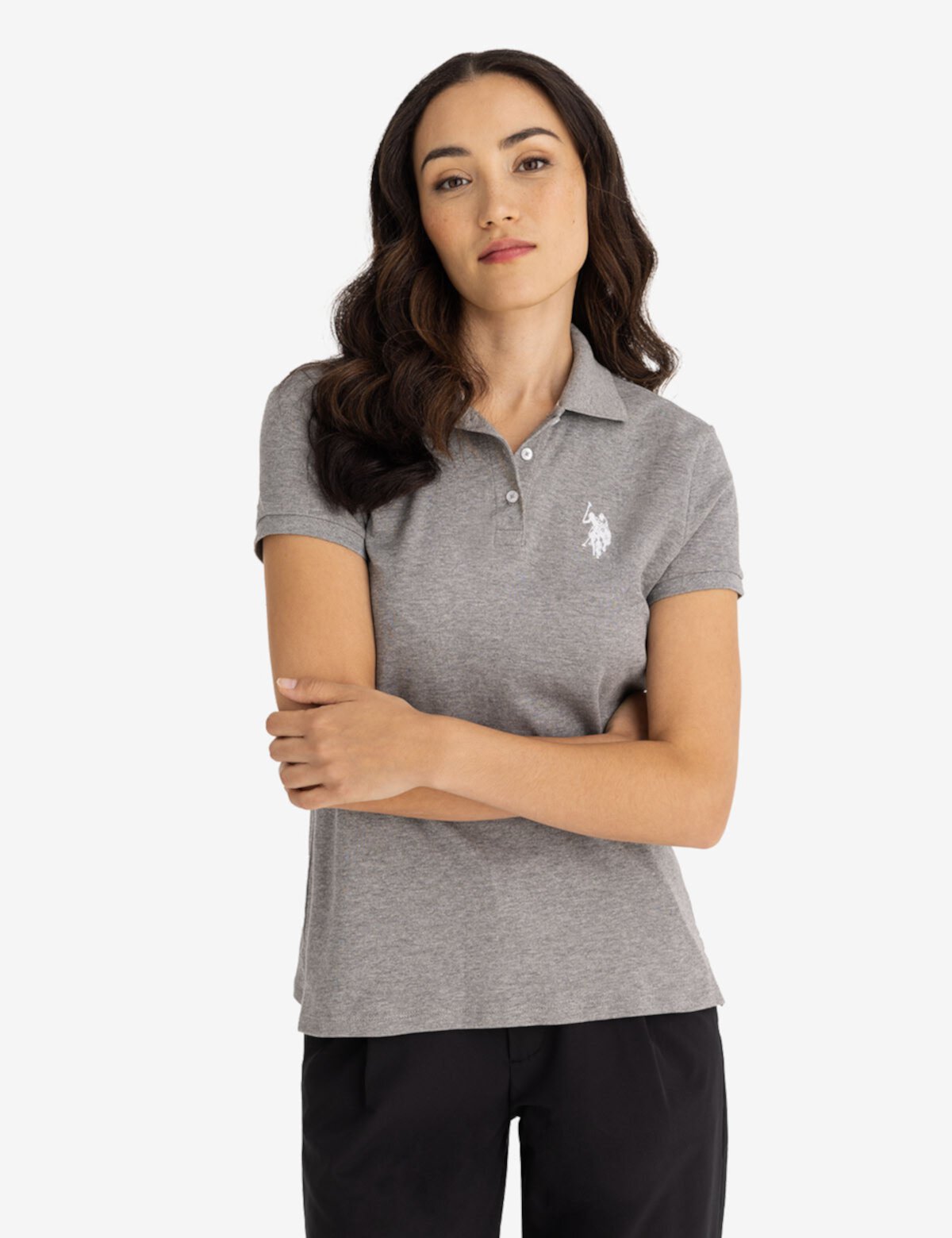 Женская Поло рубашка U.S. POLO ASSN. Flocked Interlock U.S. POLO ASSN.