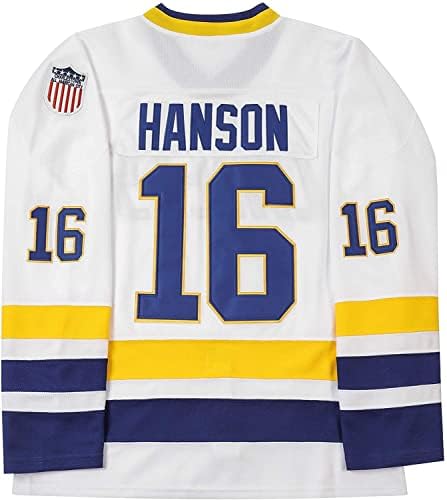 Youth Hanson Brothers Charlestown Chiefs Slap Shot Blue Moive Hockey Jersey Stitched Letters and Numbers S-L YWIES