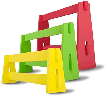 Agility Hurdles 6" 9" 12" Height Speed Hurdles Training Hurdles for Kids，Children， Perfect for Soccer, Football, or Plyometric Training - Lightweight and Super Soft,Pack of 5 Caikei