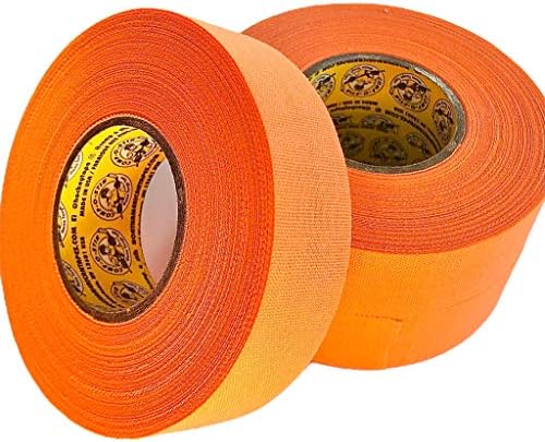 3 Rolls of Comp-O-Stik NEON Orange Hockey Lacrosse Bat Cloth Stick Tape Athletic Tape (3 Pack) Made in The U.S.A. 1" X 20 Yards Comp-O-Stik