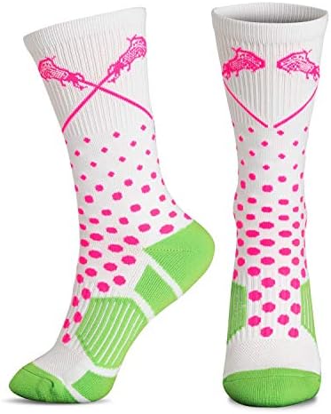 ChalkTalkSPORTS Girls Lacrosse Performance Crew Socks - Women's Mid-Calf - Youth & Adult Sizes - Multiple Colors ChalkTalkSPORTS