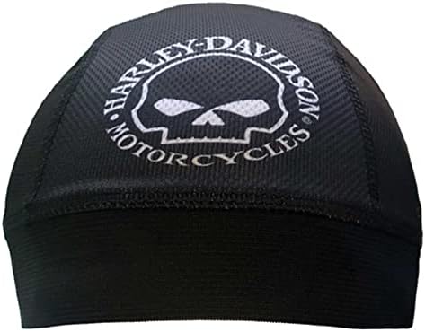 Harley-Davidson Men's Willie G Skull Logo Elastic Skull Cup - Solid Black Harley-Davidson