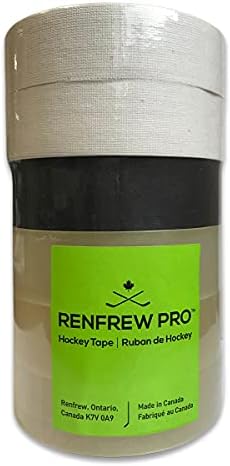 Renfrew Pro Assorted Pack White, Black and Clear Cloth Hockey and Shin Pad Tape, 6 Pack Renfrew