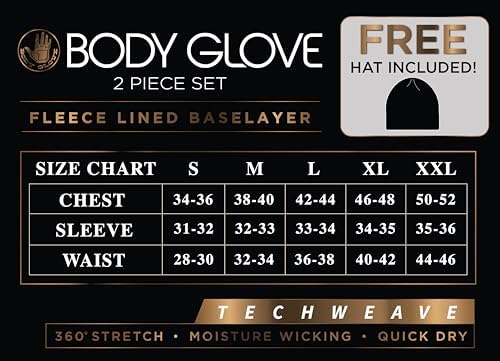 Мужской Базовый Комплект Body Glove 3 Продукта с Флисовой Подкладкой Body Glove