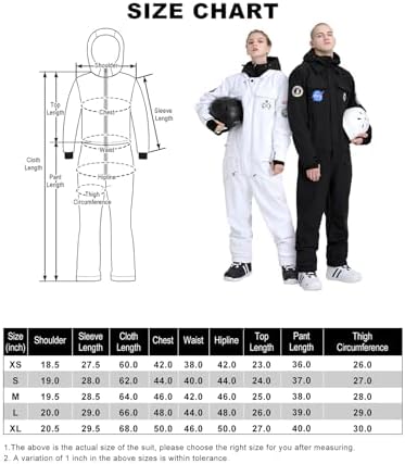 GSOU SNOW Ski Suits Women Men One Piece Snow Suits Waterproof Windproof Men Snowsuit Insulated Ski Jumpsuit for Snow Sports GSOU SNOW