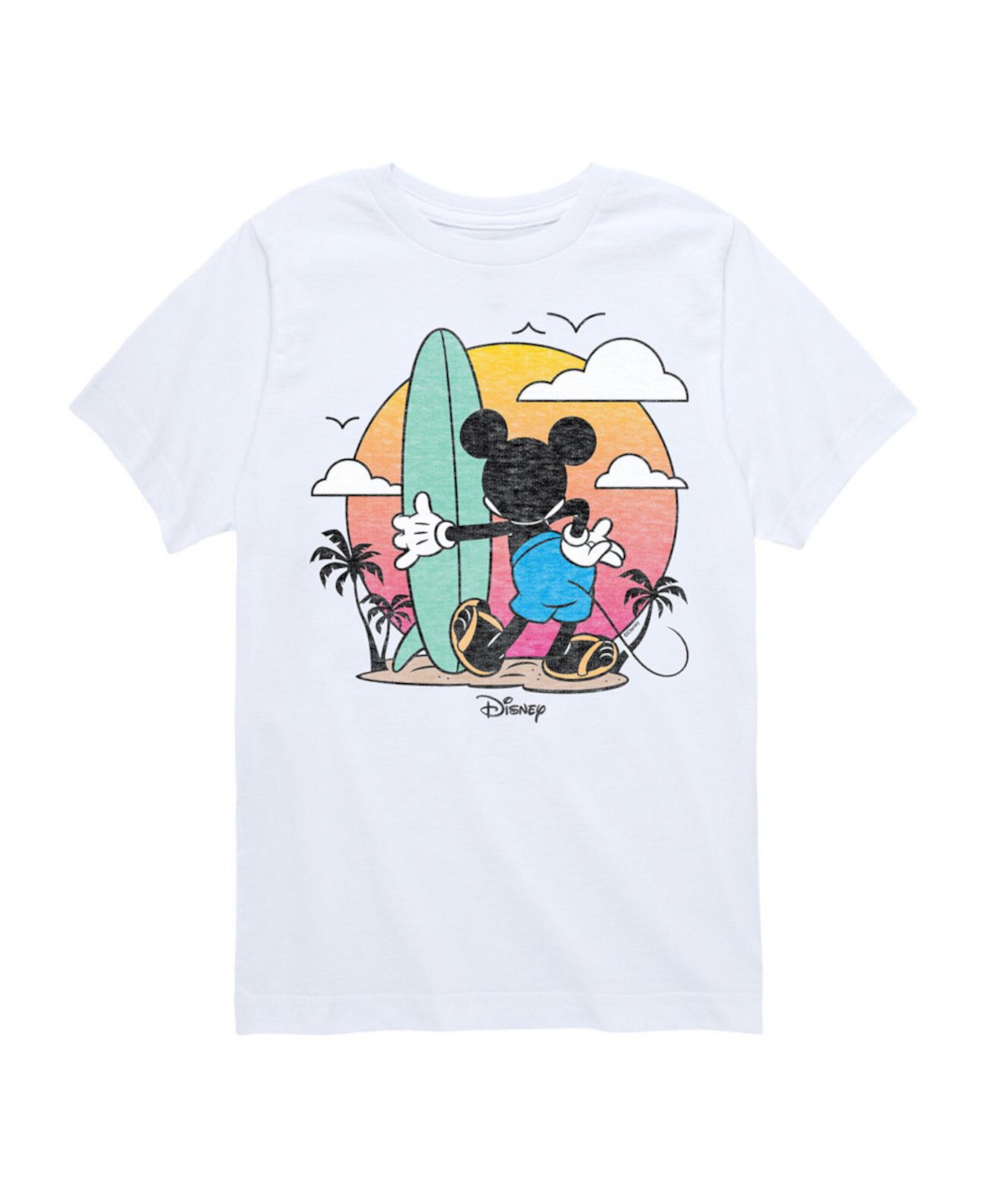 Детская Футболка Hybrid Big Boys Disney Mickey Mouse Surfboard Graphic Tee Hybrid