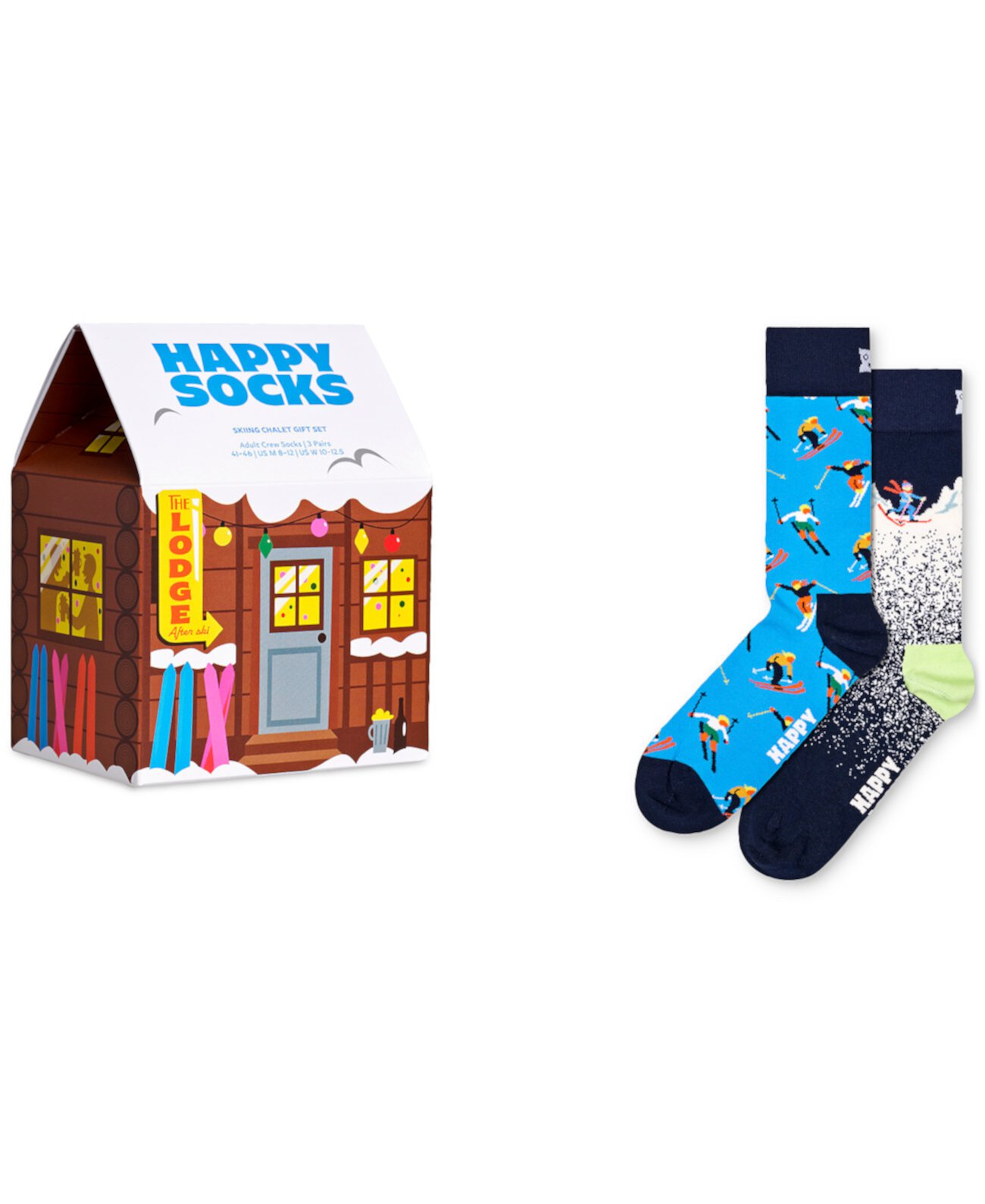 Набор лыжных носков Happy Socks, 2 пары с усиленным мыском и пяткой Happy Socks