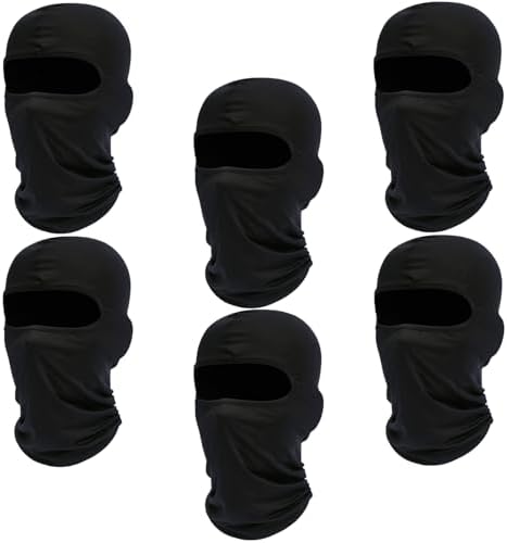 6 Pack Balaclava Ski Mask for Men and Women, Windproof Sun Protection Face Mask for Outdoor Activities COOLZU