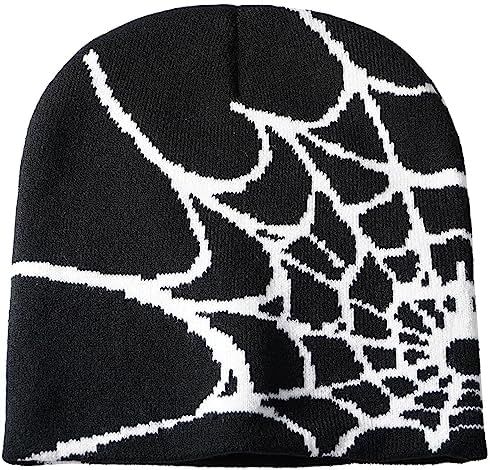 Шапка бини XYIYI Y2K Gothic Spider Pattern XYIYI