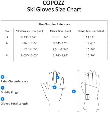 Горнолыжные перчатки для Мужчин и Женщин с утеплителем 3M Thinsulate G80, сенсорные зимние Copozz