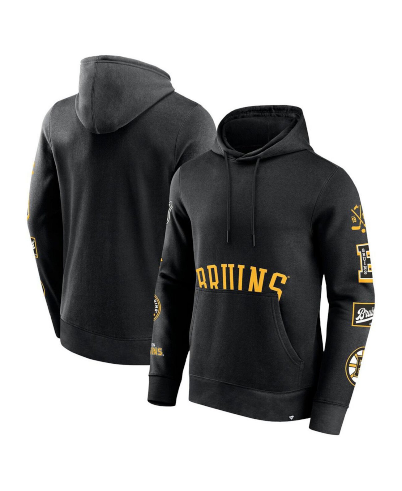 Мужское Худи Fanatics Black Boston Bruins Wild Winner Fleece Fanatics