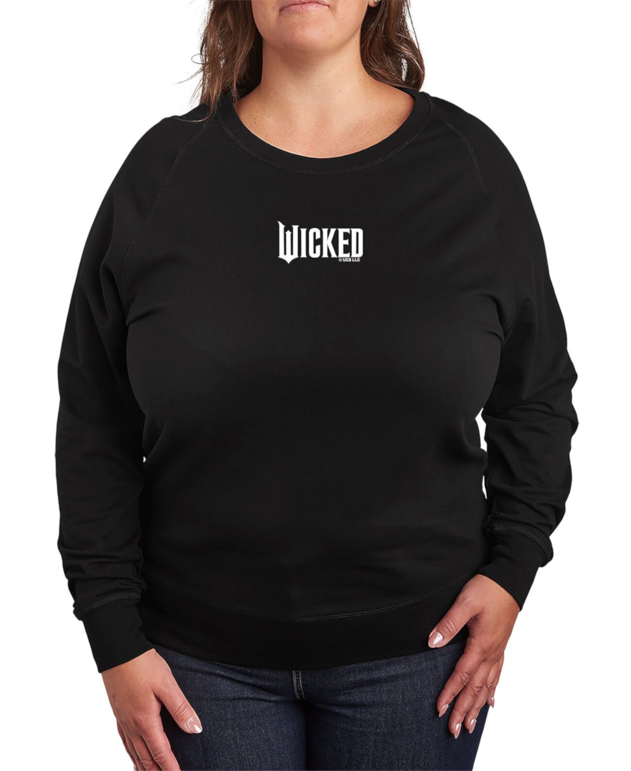 Женская Футболка Hybrid Apparel Plus Size Wicked White Logo Graphic Pullover Hybrid Apparel