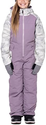 686 Girl's Shine Insulated One-Piece - Winter Clothing with Helmet Compatible Hood & Boot Gaiters - Water & Weather Resistant 686