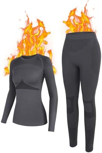 Женское Пижама V FOR CITY Thermal Underwear Long Johns Seamless Base Layer Cold Weather Long Sleeve Sets Top Bottoms V FOR CITY