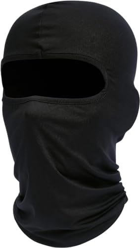 Balaclava Face Mask, Summer Cooling Neck Gaiter, UV Protector Motorcycle Ski Scarf for Men/Women, Black Generic