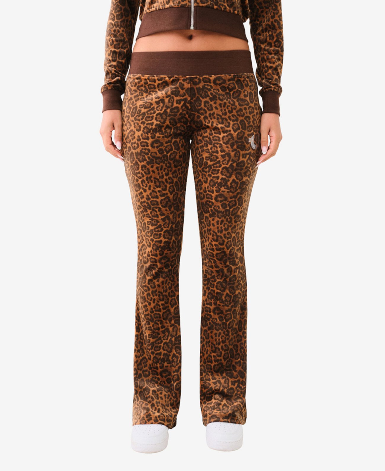 Женские Повседневные брюки True Religion Leopard Velour Bootcut True Religion