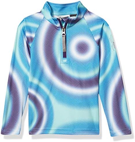 Spyder Active Sports Girls Bitsy Reflect Zip T-neck, Magic Eyes Print, 7 Spyder