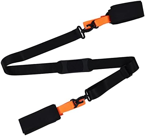 BOXOB Ski Strap and Pole Carrier, Adjustable Ski Carrier Straps Cushioned Ski Straps for Downhill Skiing Gear Ski Accessories for Adults Teens Skiing Snowboarding Winter Outdoor Activities BOXOB