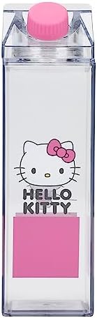 Контейнер для молока 16 унций с изображением персонажа Hello Kitty на розовом квадрате, Пластик BIOWORLD