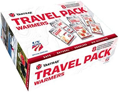 Грелки для ног Travel Pack: 8 пар перчаток, 8 грелок для тела, 8 пар грелок для пальцев YakTrax