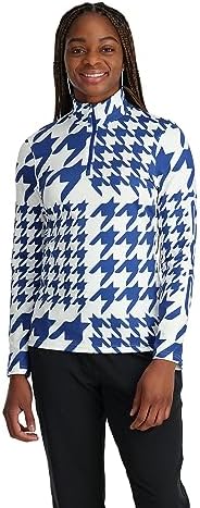 Spyder Women's Houndstooth Half Zip T-Neck Spyder