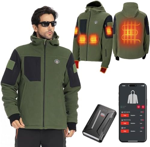 Мужская Флисовая кофта KEMIMOTO Heated Jacket с подогревом и батареей 20000mAh Kemimoto