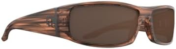 Spy Optic Men's Cooper Rectangular Sunglasses, Brown Stripe Tort-Happy Bronze, 60mm Spy