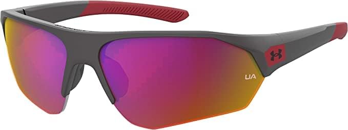 Under Armour Playmaker Sunglasses Junior Wrap Girls Boys 7000/s 69mm - Ocu-Kit Bundle Eyewear Care Packet Under Armour